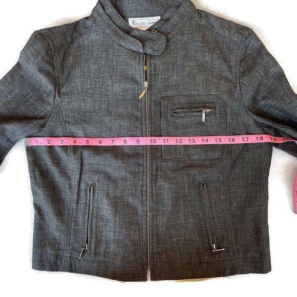 ELLIOTT LAUREN Black Denim Jacket - Picture 3 of 14